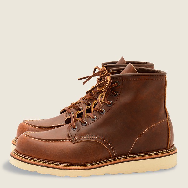 Heritage Støvler Herre - Red Wing Classic Moc - 6-Inchr Rough & Tough Læder - Brune - HNRTQS-056